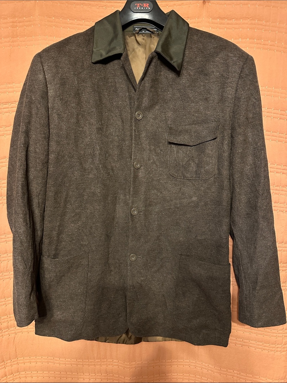 Karl Kani Brown Jacket with Dark Contrast Collar